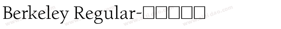 Berkeley Regular字体转换